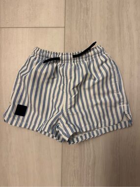 Liewood Kids Blue and White Striped swim trunks